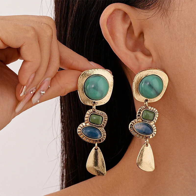 Vintage Boho Irregular Statement Earrings