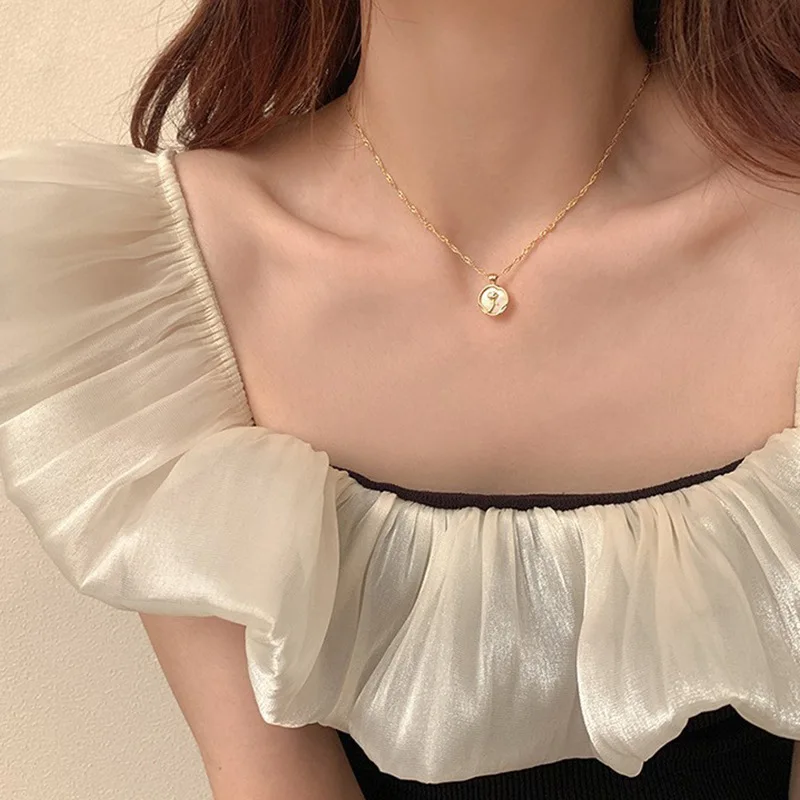 Vintage Rose Pendant Necklace