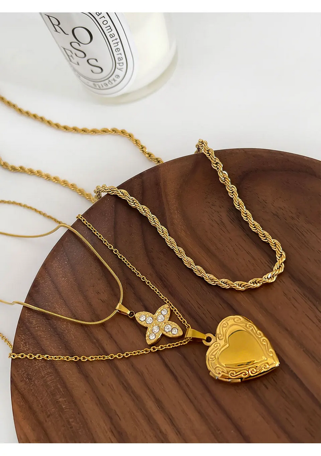 Gold Plated Cross Heart Pendant Necklace Diamond Accent Jewelry