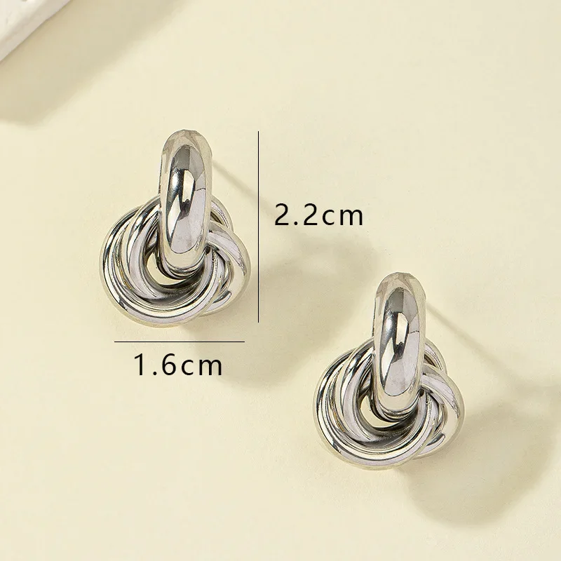 Gold & Silver Knot Hoop Earrings