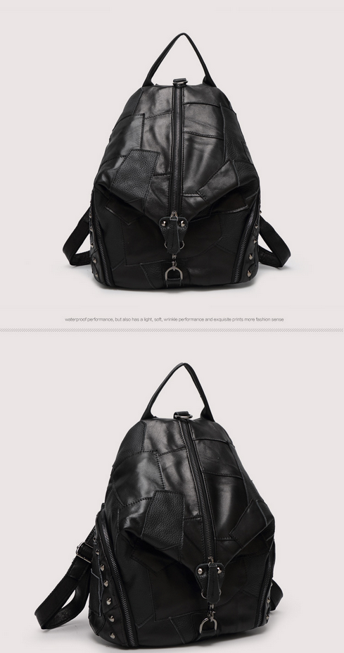 Premium Leather Backpack High Quality Designer Soft Handle Travel Bag