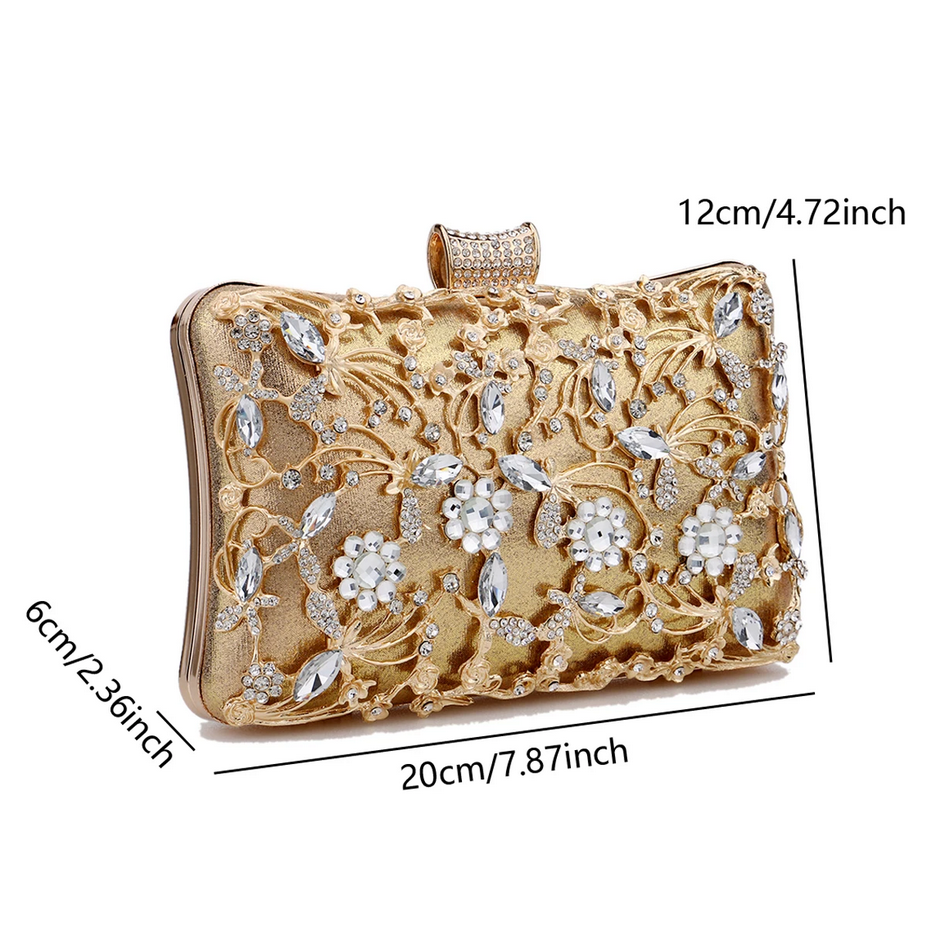 Luxury Hollow Out Crystal Clutch Evening Bag