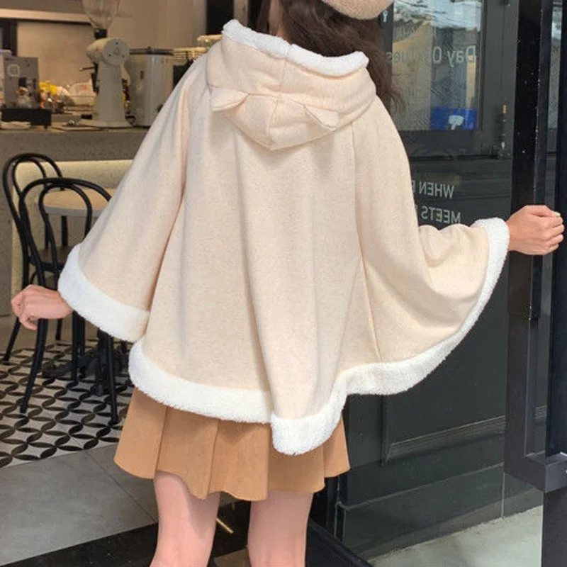 Kawaii Cat Ear Hoodie Jacket Oversized Y2K Cute Women’s Coat