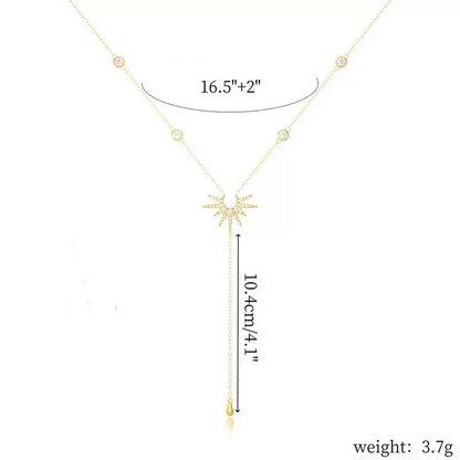 Sun Luxury Cubic Zirconia Pendant Necklace