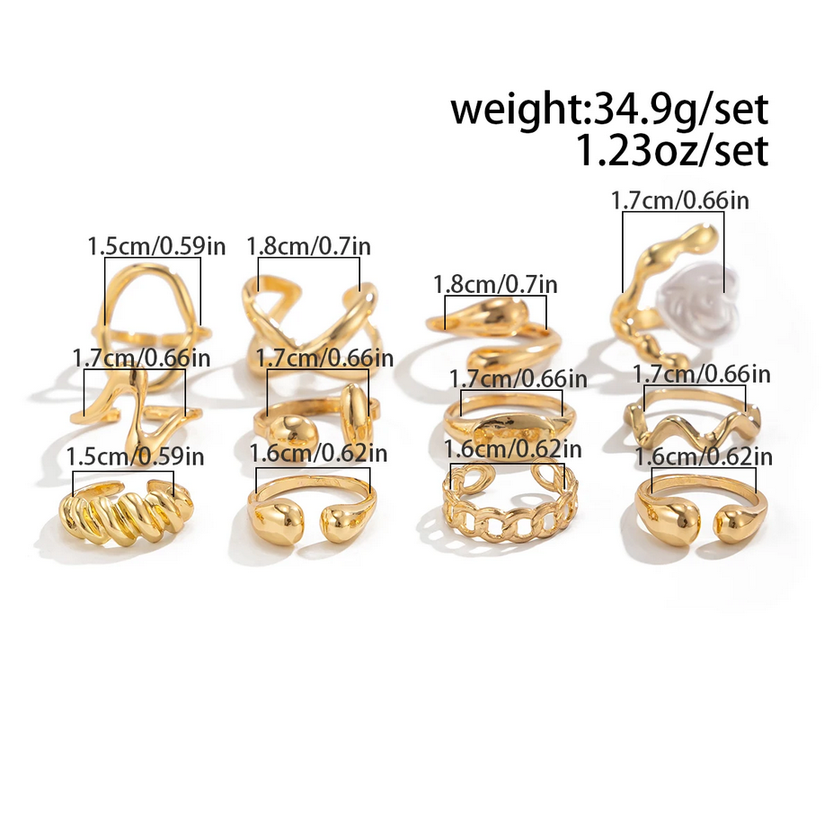 Vintage Boho Stacking Ring Set