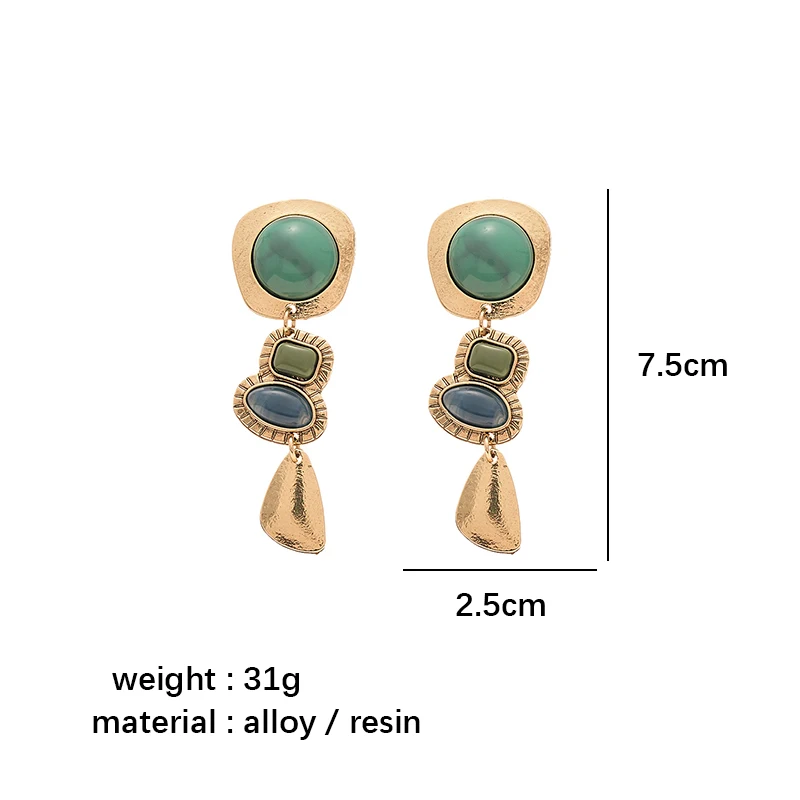 Vintage Boho Irregular Statement Earrings