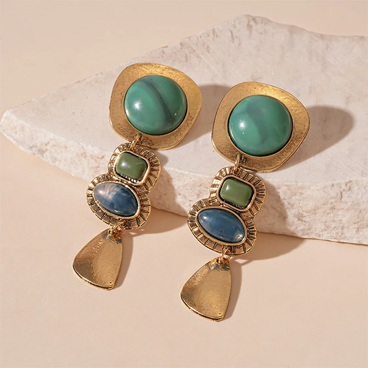 Vintage Boho Irregular Statement Earrings