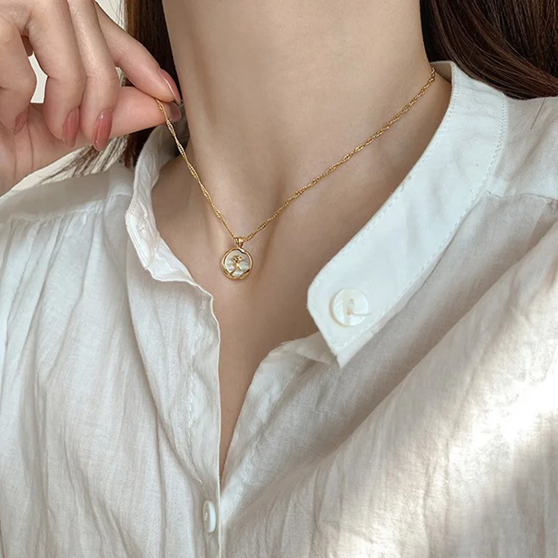 Vintage Rose Pendant Necklace