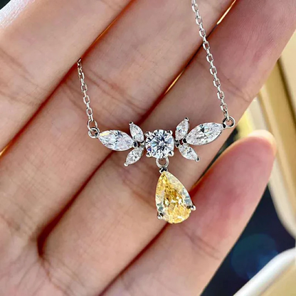 Luxury Yellow & White Cubic Zirconia Women’s Necklace