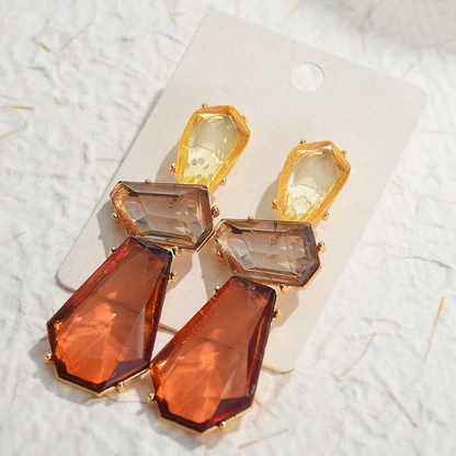 Bohemian Geometric Acrylic Drop Earrings for Women