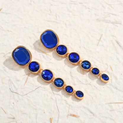 Colorful Crystal Beaded Drop Earrings