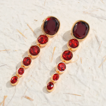 Colorful Crystal Beaded Drop Earrings