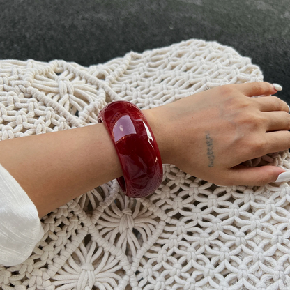 Boho Resin Bangle Set – 3 Pieces