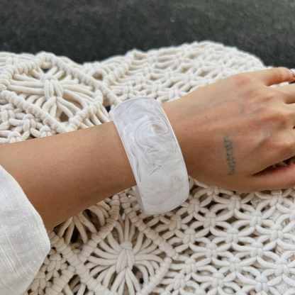 Boho Resin Bangle Set – 3 Pieces