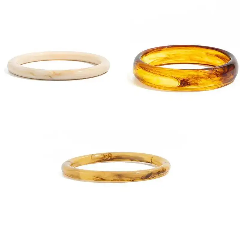 Stylish 3Pcs Boho Resin Bracelets Set