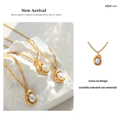 Fashion Inlaid Pearls Pendant Necklace for Women