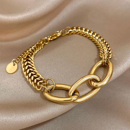 Chunky Stainless Steel Bold Link Chain Bracelet