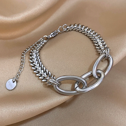 Chunky Stainless Steel Bold Link Chain Bracelet