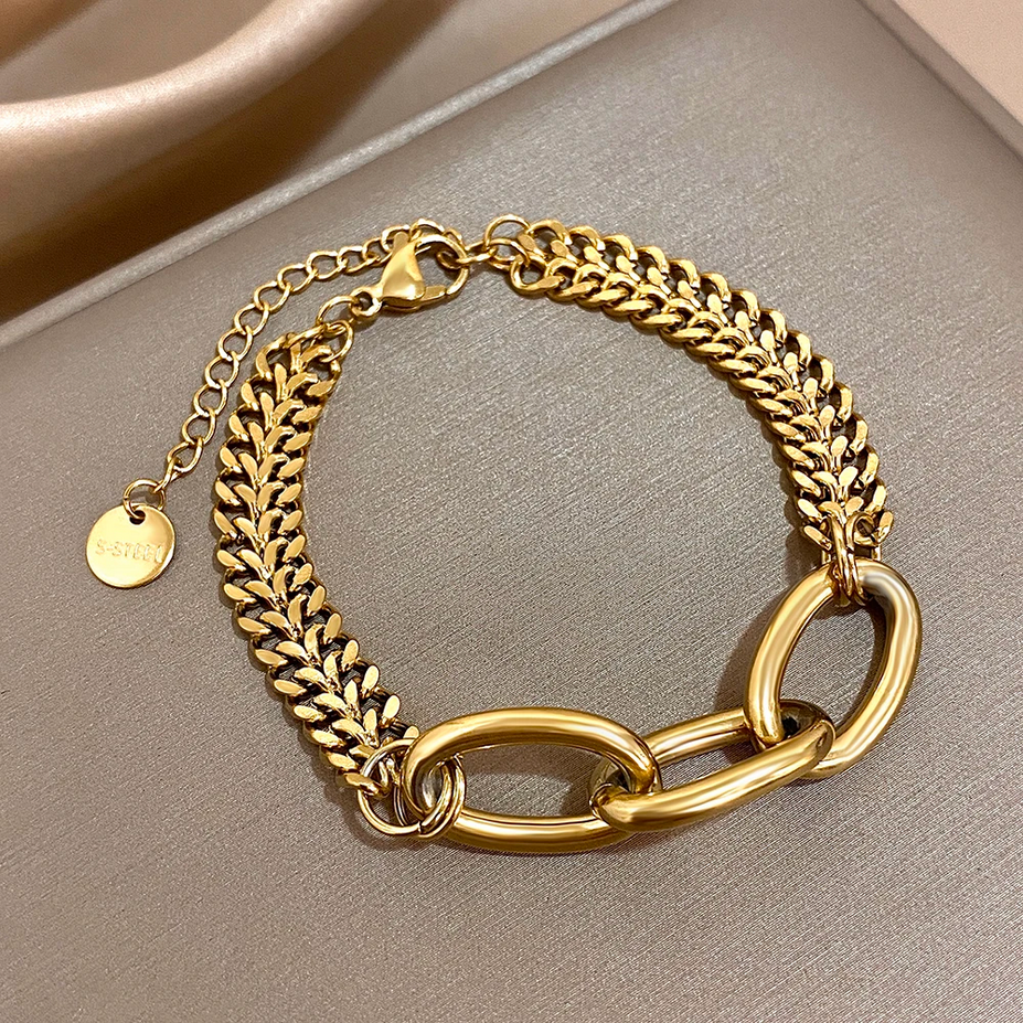 Chunky Stainless Steel Bold Link Chain Bracelet