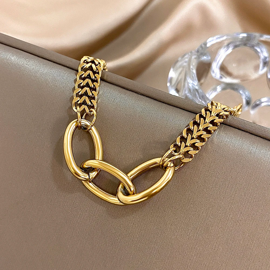 Chunky Stainless Steel Bold Link Chain Bracelet
