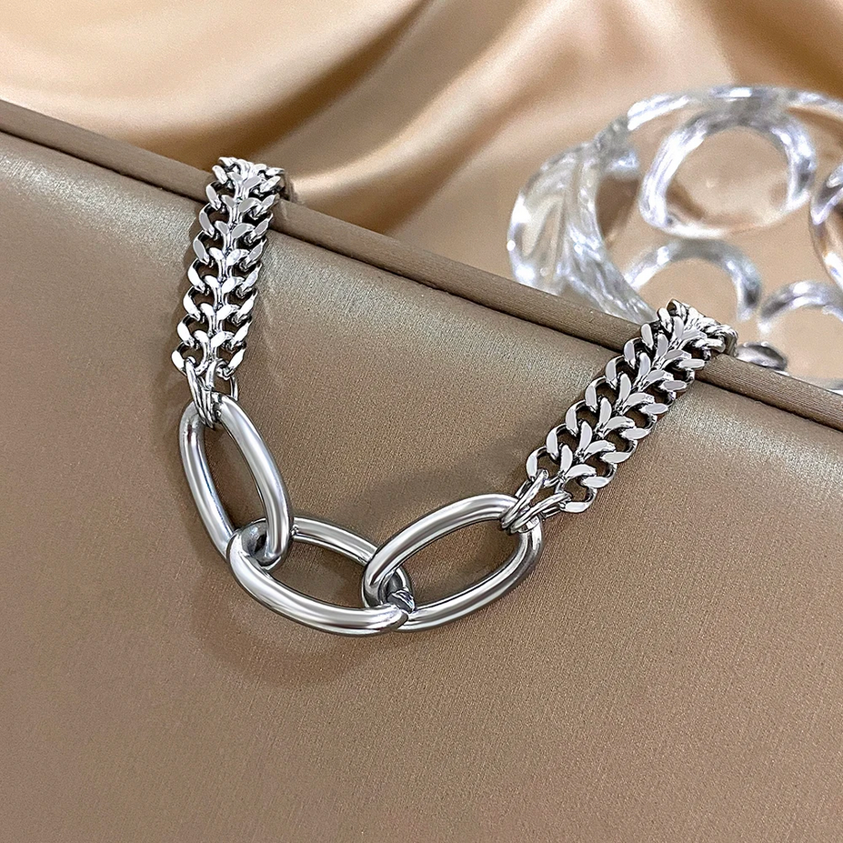 Chunky Stainless Steel Bold Link Chain Bracelet