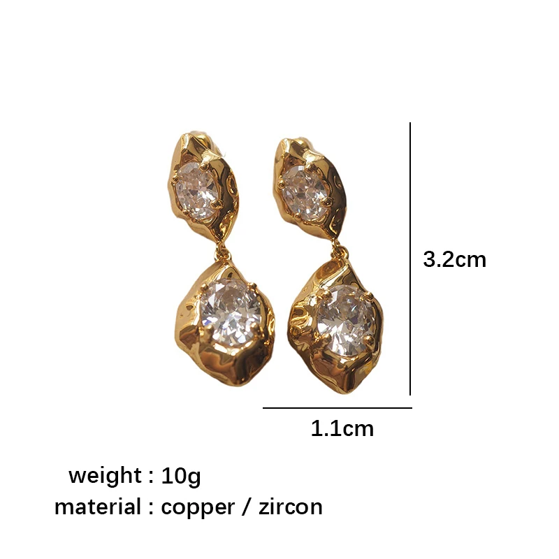 Luxury Trendy Statement Gold Geometric Earrings