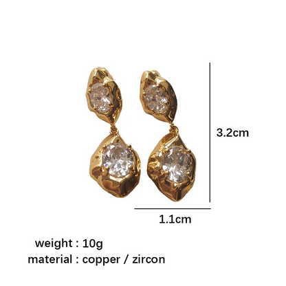 Luxury Trendy Statement Gold Geometric Earrings