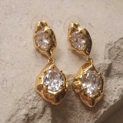 Luxury Trendy Statement Gold Geometric Earrings
