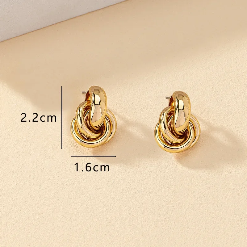 Gold & Silver Knot Hoop Earrings