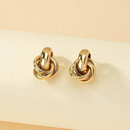 Gold & Silver Knot Hoop Earrings