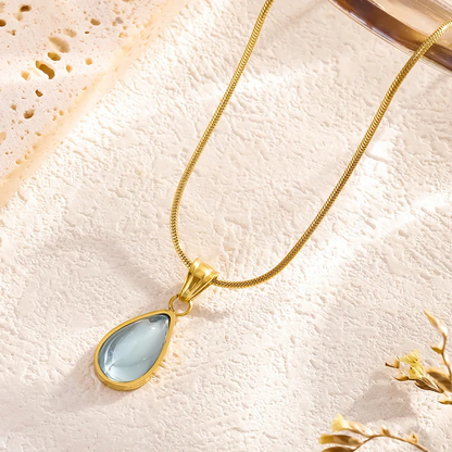 French Luxury Water Drop Necklace