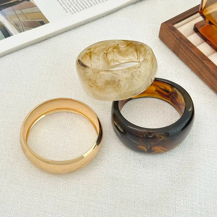 Bohemian Resin Acrylic BraceletBangle Set