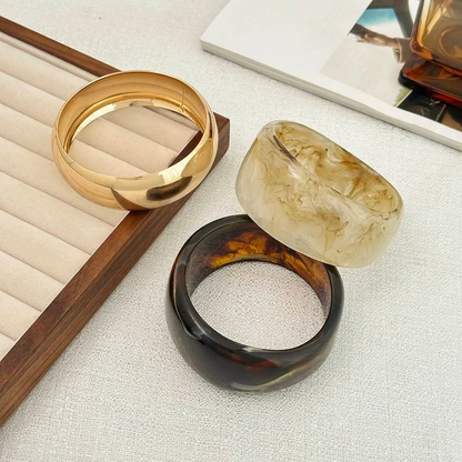 Bohemian Resin Acrylic BraceletBangle Set