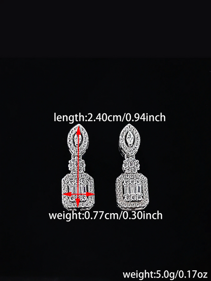 Elegant Silver Tone Earrings for Women