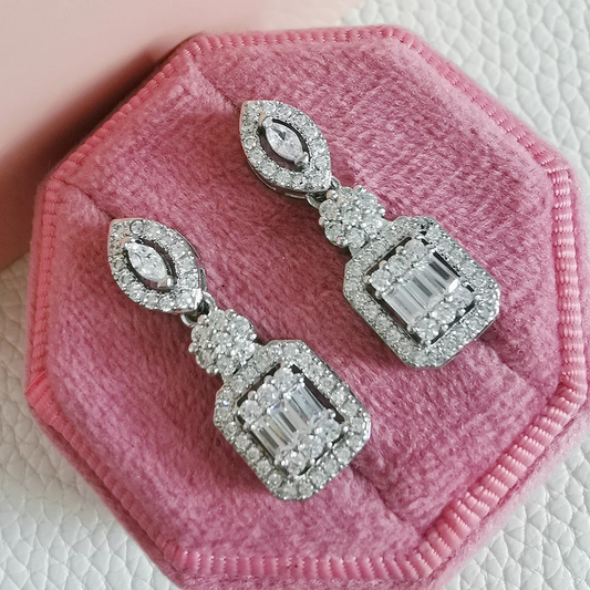 Elegant Silver Tone Earrings for Women