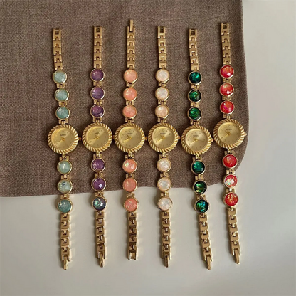 Classic Women’s Vintage Watch Luxury Gemstone