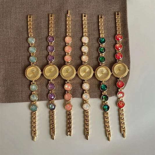 Classic Women’s Vintage Watch Luxury Gemstone