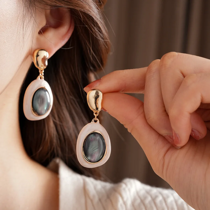 Stylish Aurora Resin Drop Earrings
