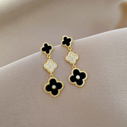 Chic Four-Leaf Clover Statement Earrings