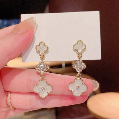 Chic Four-Leaf Clover Statement Earrings