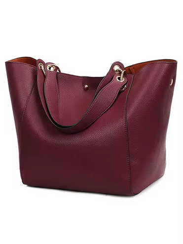 Women’s Waterproof PU Leather Handbag Spacious Tote