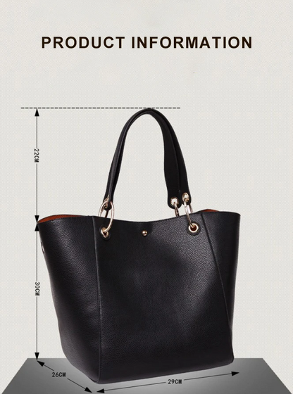 Women’s Waterproof PU Leather Handbag Spacious Tote