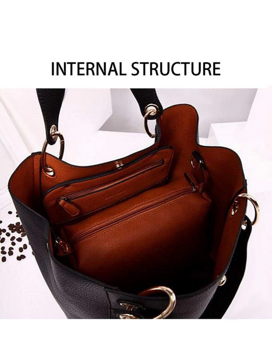 Women’s Waterproof PU Leather Handbag Spacious Tote