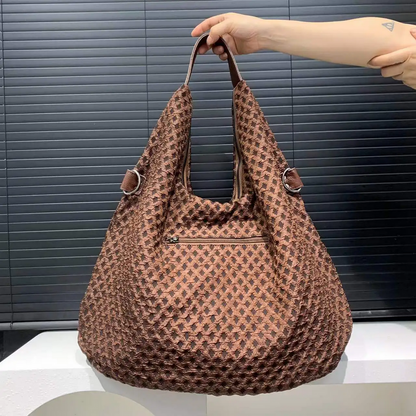 Brown Boho Genuine Leather Tote Bag