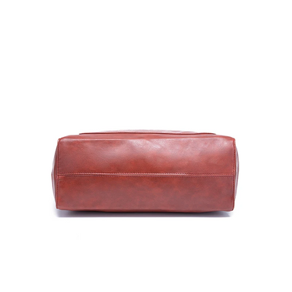 Retro Faux Leather Large Capacity Tote Bag