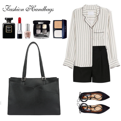 PU Leather Large Capacity Laptop Tote Bag for Women