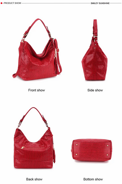 Chic and Versatile Premium Leather Shoulder Tote Bag