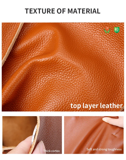 Women’s Casual Leather Shoulder Bag  Classic Luxury Handbag