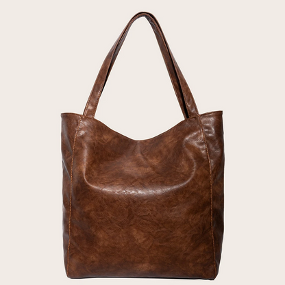 Chic Brown Women’s Luxury Leather Tote Shoulder Bag