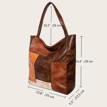 Chic Brown Women’s Luxury Leather Tote Shoulder Bag